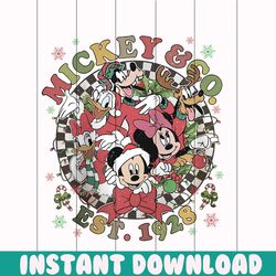 retro vintage mickey and co est 1928 disney character png