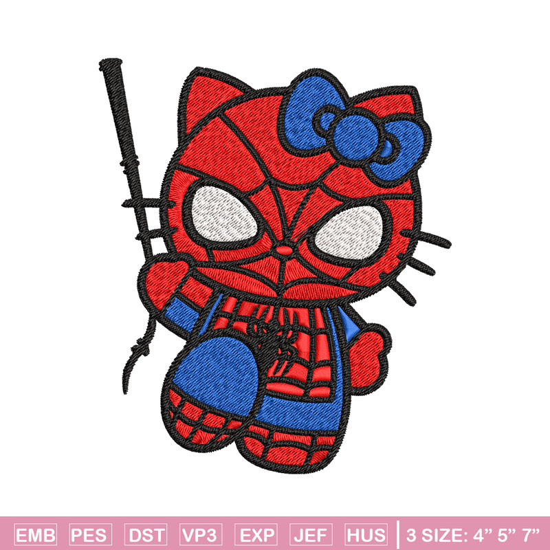 Spiderman Hellokitty Embroidery design, Hellokitty Embroidery, cartoon design, Embroidery File, Digital download..jpg