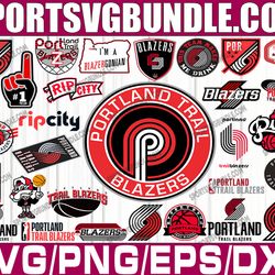 bundle 31 files portland trail blazers basketball team svg, portland trail blazers svg, nba teams svg, nba svg, png, dxf