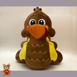 personalised embroidery plush soft toy thanksgiving day turkey ,super cute personalised soft plush toy