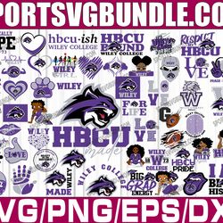 bundle 62 files wiley college football team svg, wiley college svg, hbcu team svg, mega bundle, designs, cricut