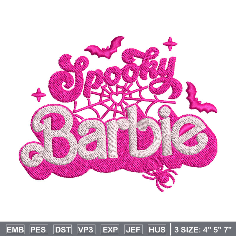 Spooky Barbie Embroidery design, Spooky Barbie Embroidery, Embroidery File, logo design, logo shirt, Digital download..jpg