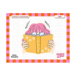 Sniff Sniff, Bookworm, Book Lover, Bookish PNG Design for Shirts, Stickers, Mugs, Tote Bags and More - Commercial Use