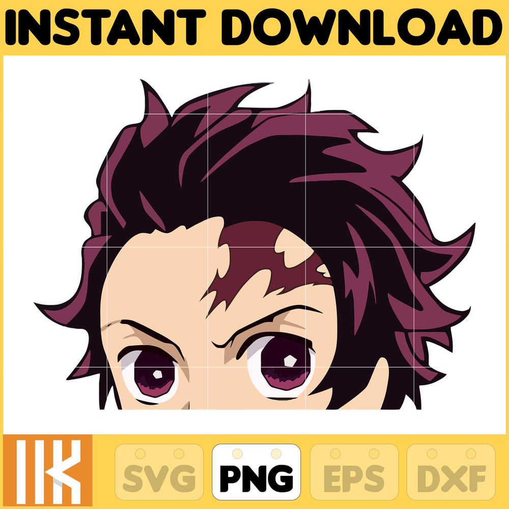 Anime Peeking Premium Graphic Design, Cute , Cool, Anime PNG, Print on Demand, Stickers, Anime Peeker (30).jpg