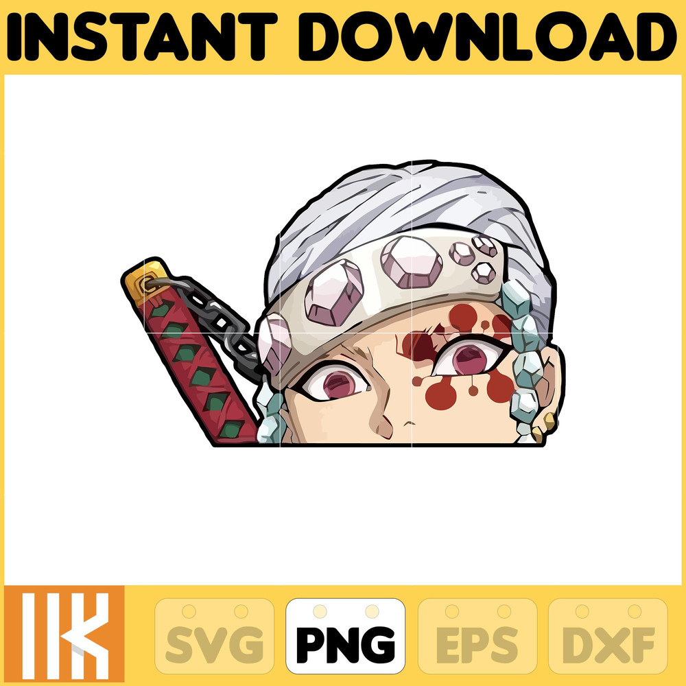 Anime Peeking Premium Graphic Design, Cute , Cool, Anime PNG, Print on Demand, Stickers, Anime Peeker (32).jpg