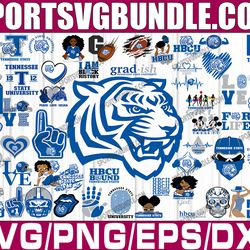 bundle 57 files tennessee state football team svg, tennessee state svg,  hbcu team svg, mega bundle, designs, cricut