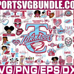 bundle 57 files talladega college football team  svg, talladega college svg,  hbcu team svg, mega bundle, designs