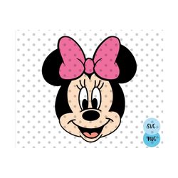 mouse head svg, mouse bow svg, pink bow svg