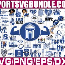 bundle 62 files spelman college football team svg, spelman college svg, hbcu team svg, mega bundle, designs, cricut