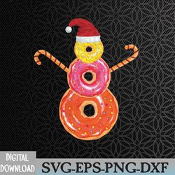 donuts doughnut snowman christmas t for donuts lover svg, eps, png, dxf, digital download