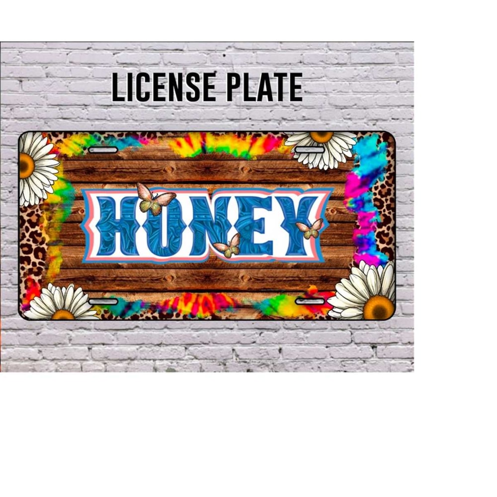 3110202315577-honey-leopard-tie-dye-daisy-license-plate-western-design-image-1.jpg