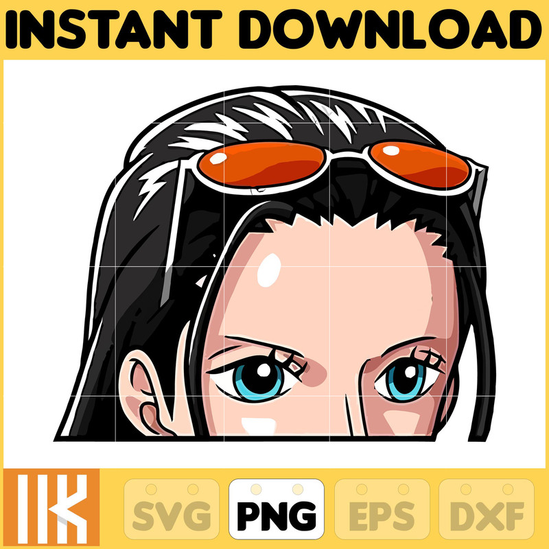 Anime Peeking Premium Graphic Design, Cute , Cool, Anime PNG, Print on Demand, Stickers, Anime Peeker (75).jpg