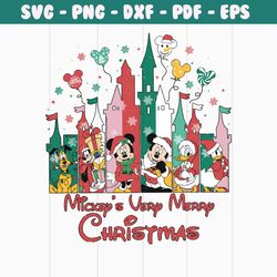 mickey and friend very merry christmas disneyland svg file