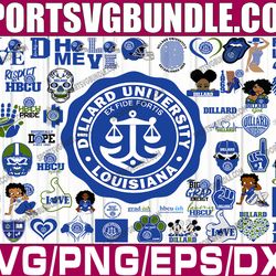 bundle 61 files dillard university football team svg, dillard university svg, hbcu team svg, mega bundle, designs