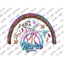 western nurse rainbow sublimation download, nurse png,nurse clipart, nursing sublimate, nurse rainbow png, png sublimation, instant download