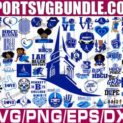 bundle 62 files bennett college football team svg, bennett college svg, hbcu team svg, mega bundle, designs, cricut