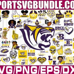 bundle 59 files benedict college football team svg, benedict college svg, hbcu team svg, mega bundle, designs, cricut