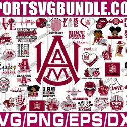bundle 57 files alabama a and m university football team svg , alabama a and m university svg, hbcu team svg