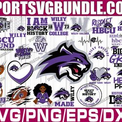 bundle 26 files wiley college football team svg, wiley college svg, hbcu team svg, mega bundle, designs, cricut, cutting