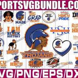 bundle 24 files virginia state university football team svg, virginia state university svg, hbcu team svg, mega bundle