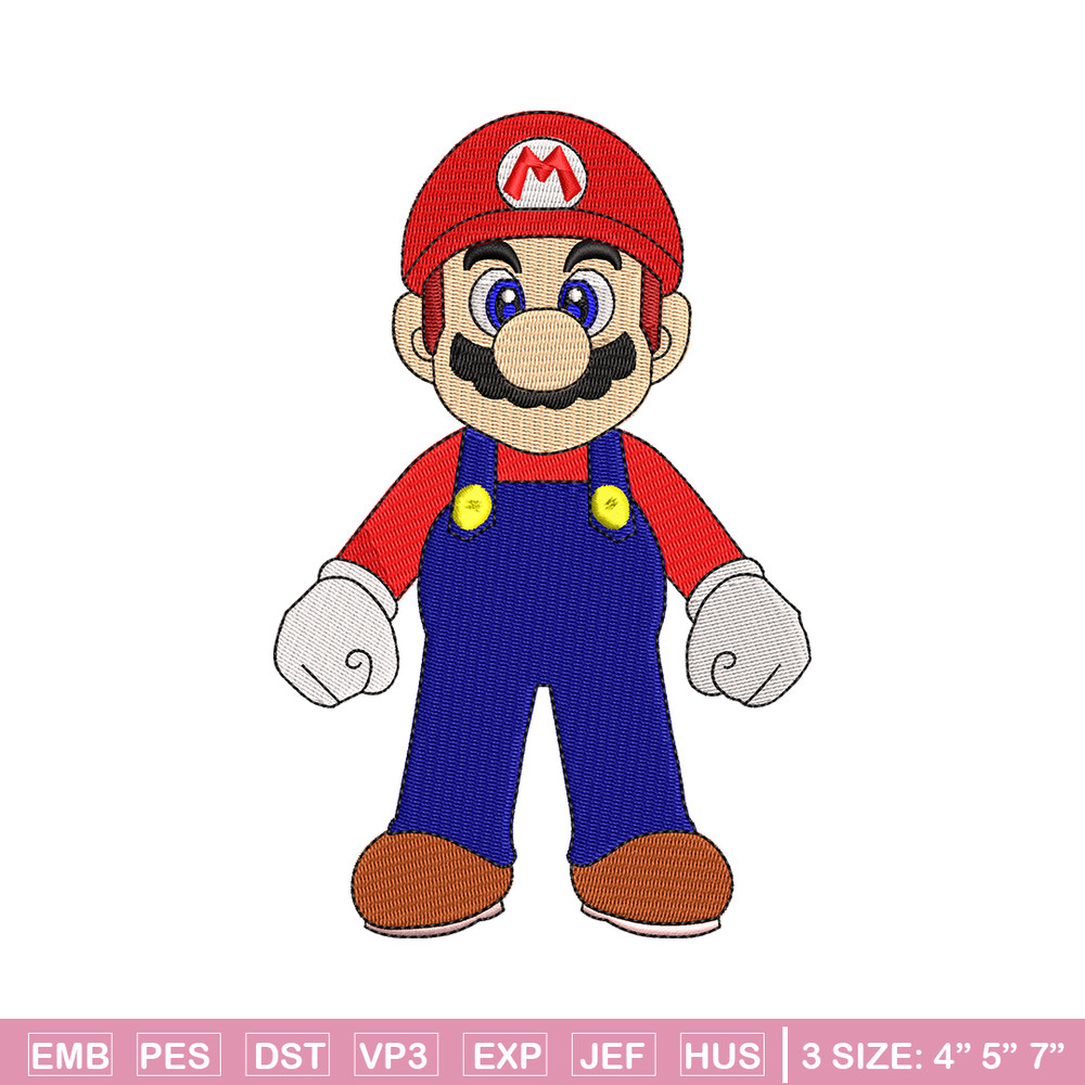Super Mario bros embroidery design, Mario embroidery, logo design, Logo shirt, embroidery file, Digital download.jpg
