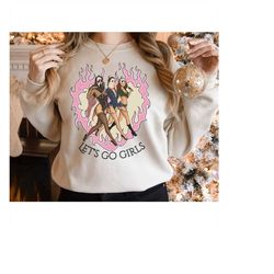 lets go girls sweatshirt, horror girls sweatshirt, halloween girls, comfort colors, halloween lets go girls sweatshirt,