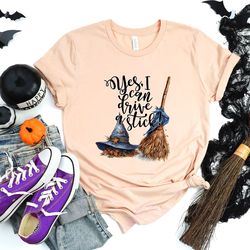 Halloween Witch Broom and Hat Shirt Png, Yes I Can Drive A Stick, Halloween T Shirt Png, Witch Broom Shirt Pngs, Hocus P