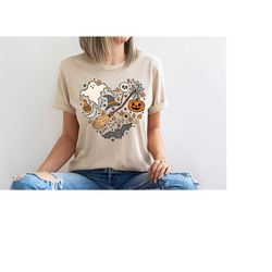 halloween shirt, pumpkin shirt, cute shirt, pumpkin and ghost tee, halloween gifts,witch broomstick,spooky season,fall s
