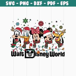 vintage walt disney world christmas mickeys friend svg file