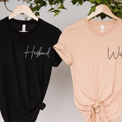 husband and wife shirt pngs, husband shirt png, wife shirt png, husband and wife pocket tees, husband tee, wife tee, hon