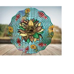western sunflower gemstone windspinner,wind spinner png,sunflower leopard wind spinner png,sunflower png,sublimation design,digital download