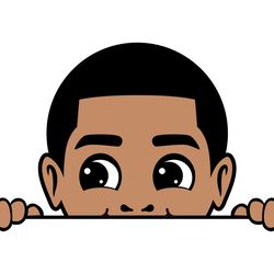 peekaboo boy svg, black man svg, afro man svg file, afro boy svg, black man clipart, digital download