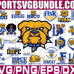 bundle 24 files fisk university football team svg, fisk university svg, hbcu team svg, mega bundle, designs, cricut