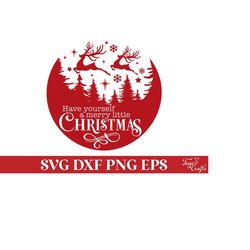 have yourself a merry little christmas svg png, round christmas ornament svg, merry christmas quote 2023 svg, christmas