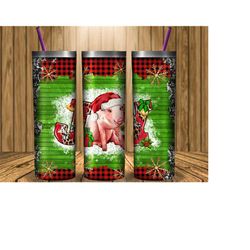 christmas joy with pig tumbler,20oz skinny tumbler design,christmas 20oz tumbler png,christmas tumbler png,joy pig tumbler,digital download
