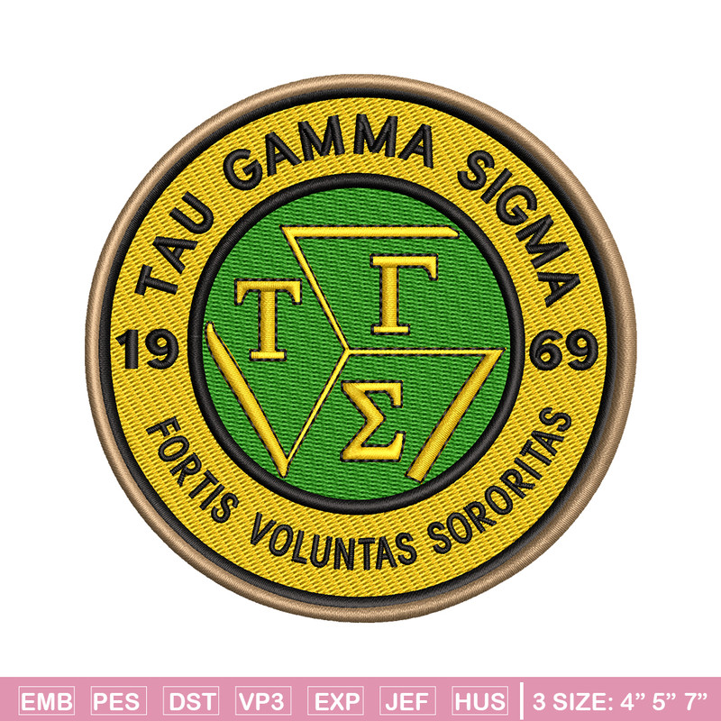 Tau Gamma Sigma embroidery design, logo embroidery, logo design, embroidery file, logo shirt, Digital download..jpg