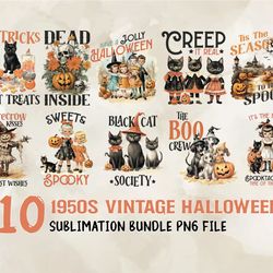 10 1950s Vintage Halloween, Halloween Svg, Cute Halloween, Halloween, Halloween Png 87