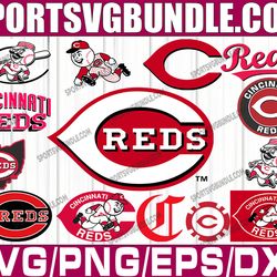 bundle 14 files cincinnati reds baseball team svg, cincinnati reds svg,mlb team  svg, mlb svg, png, dxf, eps, jpg