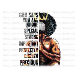 Black King Png, Black King Afro Man Png for Shirt, God Says You Are African American King Png, Sublimation Download, Kin