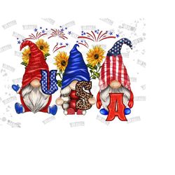4th of july gnome png, america, independence day, gnome png, patriotic gnomes png, american gnomes with sunflowers png s