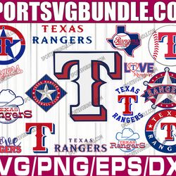bundle 16 files texas rangers baseball team svg, texas rangers svg, mlb team  svg, mlb svg, png, dxf, eps, jpg