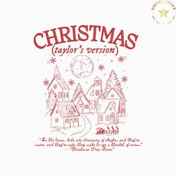 vintage christmas taylor version svg graphic design file