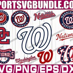 bundle 12 files washington nationals baseball team svg, washington nationals svg, mlb team  svg, mlb svg, png, dxf, eps