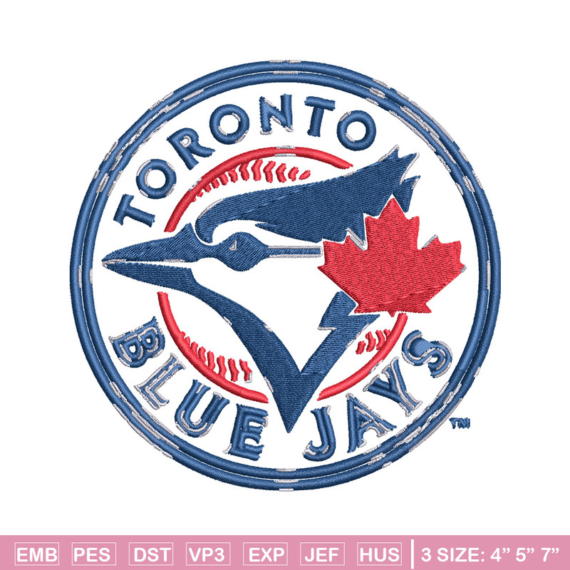 Toronto Blue Jays logo Embroidery, MLB Embroidery, Sport embroidery, Logo Embroidery, MLB Embroidery design..jpg