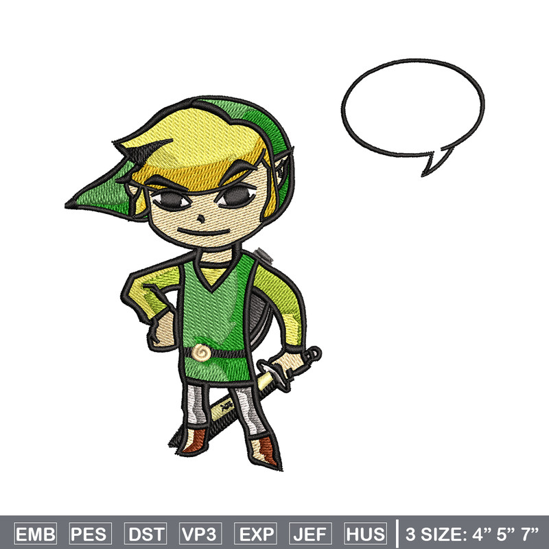 Toon Link embroidery design, Toon Link embroidery, cartoon design, embroidery file, logo shirt, Digital download..jpg