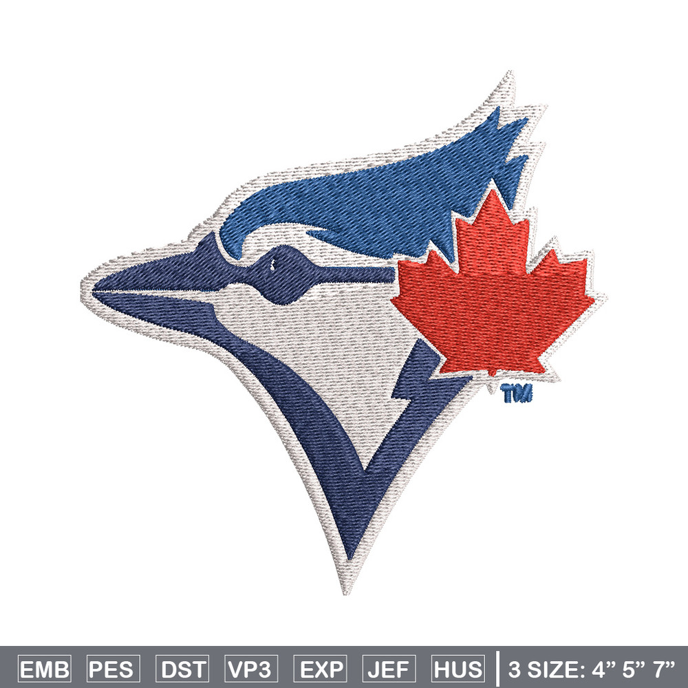Toronto Blue Jays logo Embroidery, MLB Embroidery, Sport embroidery, Logo Embroidery, MLB Embroidery design.jpg