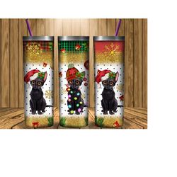 black santa cat tumbler png,20oz skinny tumbler sublimation designs,20oz western tumbler png,black santa cat png,cat png,christmas png file