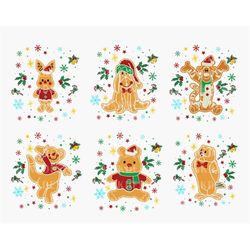 bundle christmas bear and friends svg, merry christmas svg, xmas holiday svg, christmas gingerbread svg, xmas holiday sv