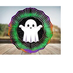 ghost wind spinner sublimation png, wind spinner png, halloween wind spinner png, ghost png, halloween sublimation design png
