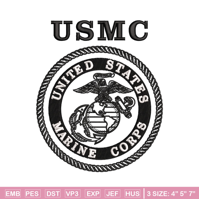 United States Marine Corps embroidery design, logo embroidery, logo design, embroidery file, Digital download..jpg